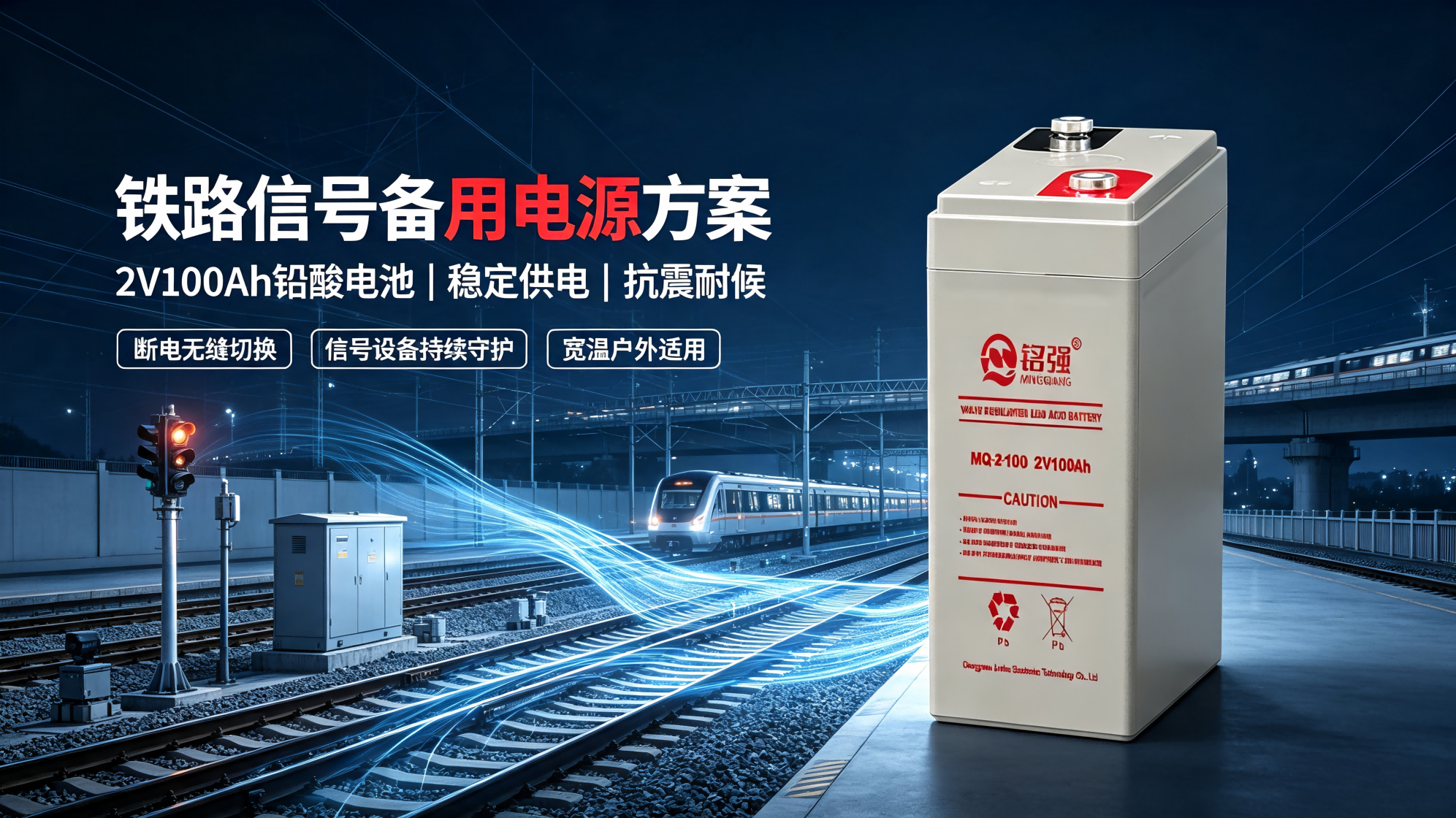 Application of 2V100Ah Lead‑Acid Battery in Railway Signal System