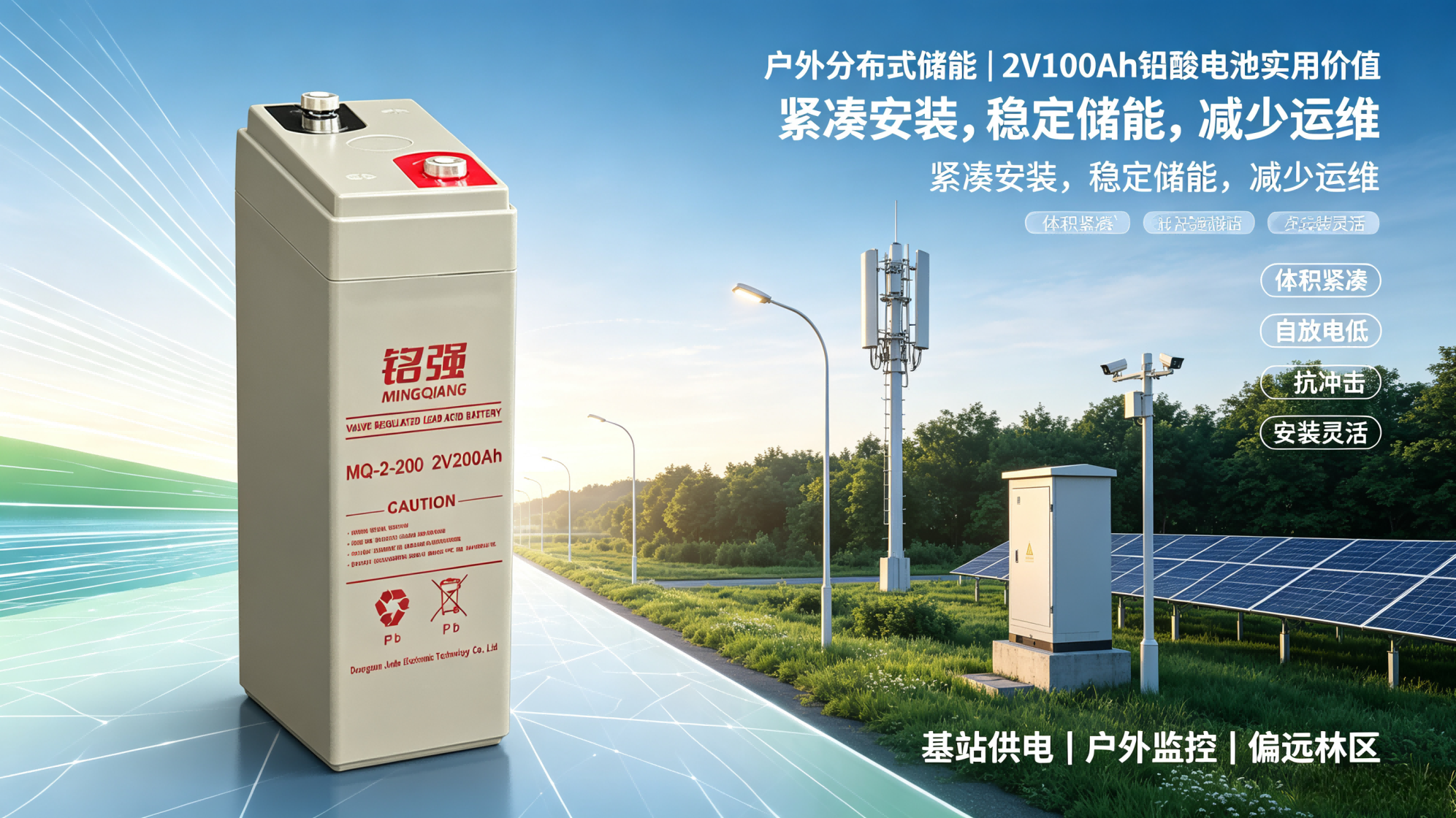 2V100Ah铅酸电池在储能备用电源中的应用前景