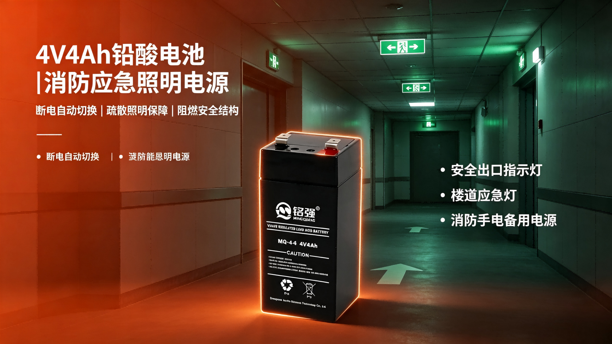 Application Scenarios of 4V4Ah Lead-Acid Batteries in Fire Emergency Lighting