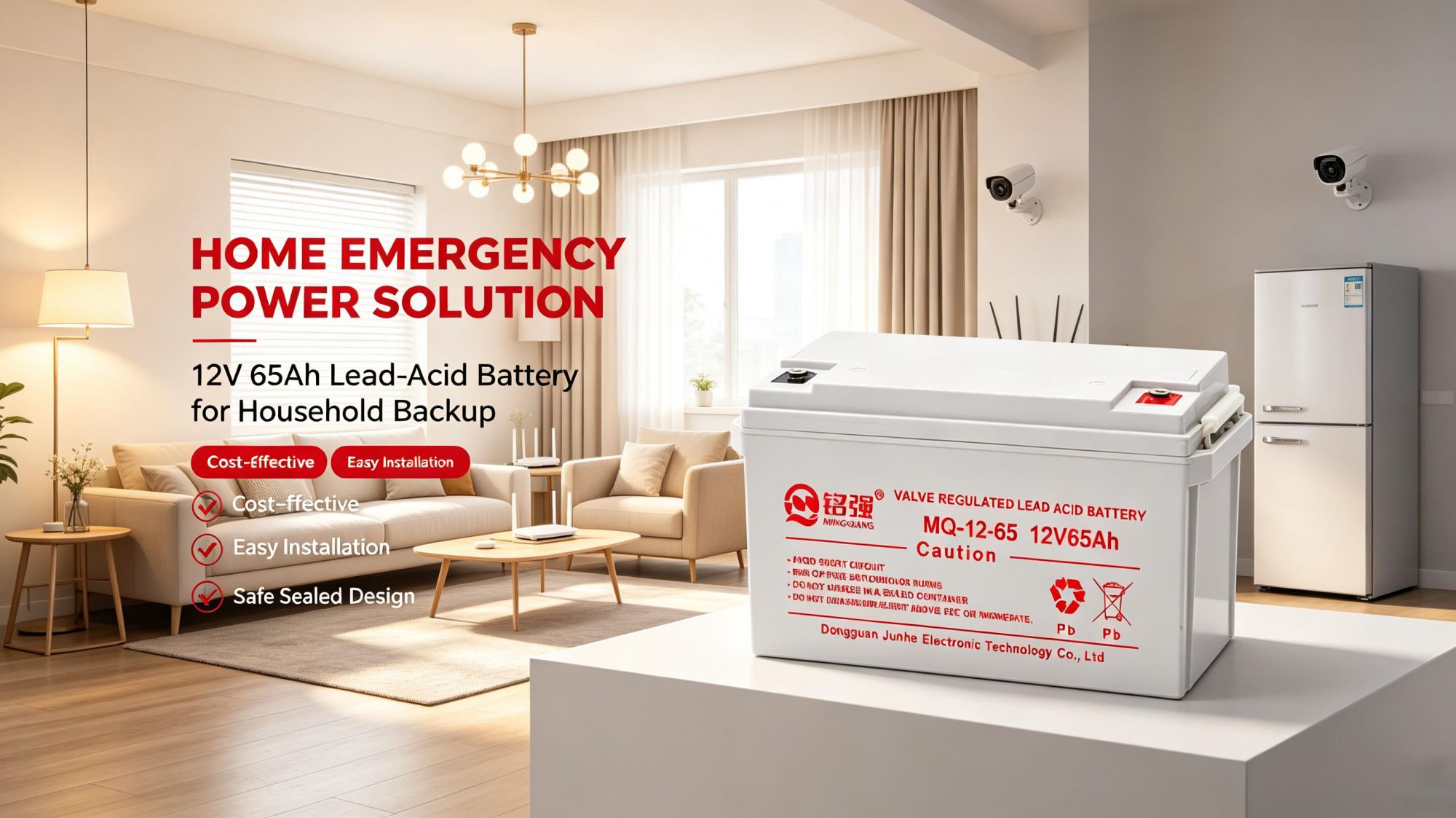 Home Emergency Energy Storage: Optimal Choice of 12V 65Ah Lead-Acid Battery for Household Power