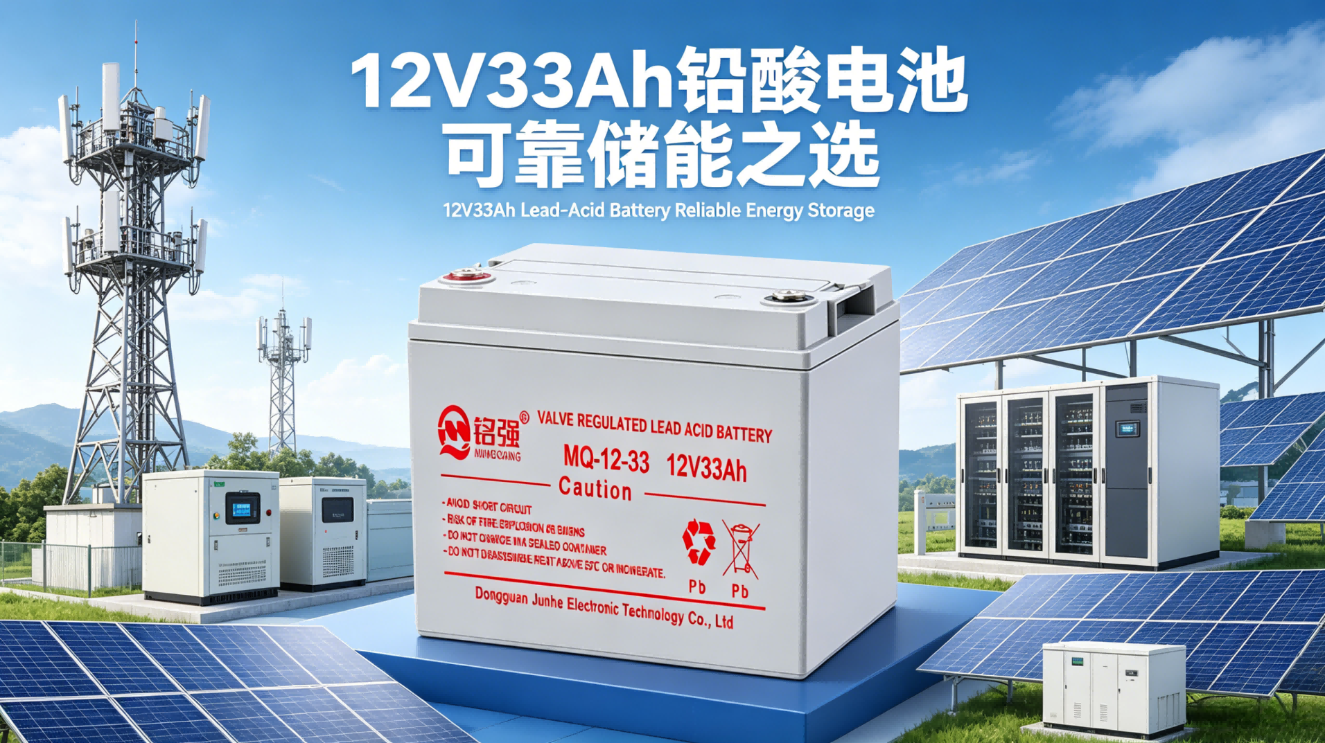 稳定供电，实用之选 ——12V33Ah 铅酸电池