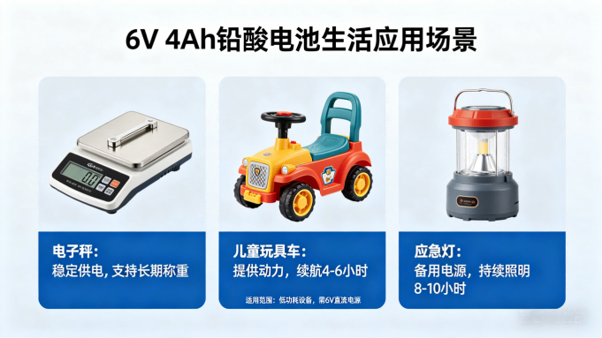 6V 4Ah 铅酸电池的应用