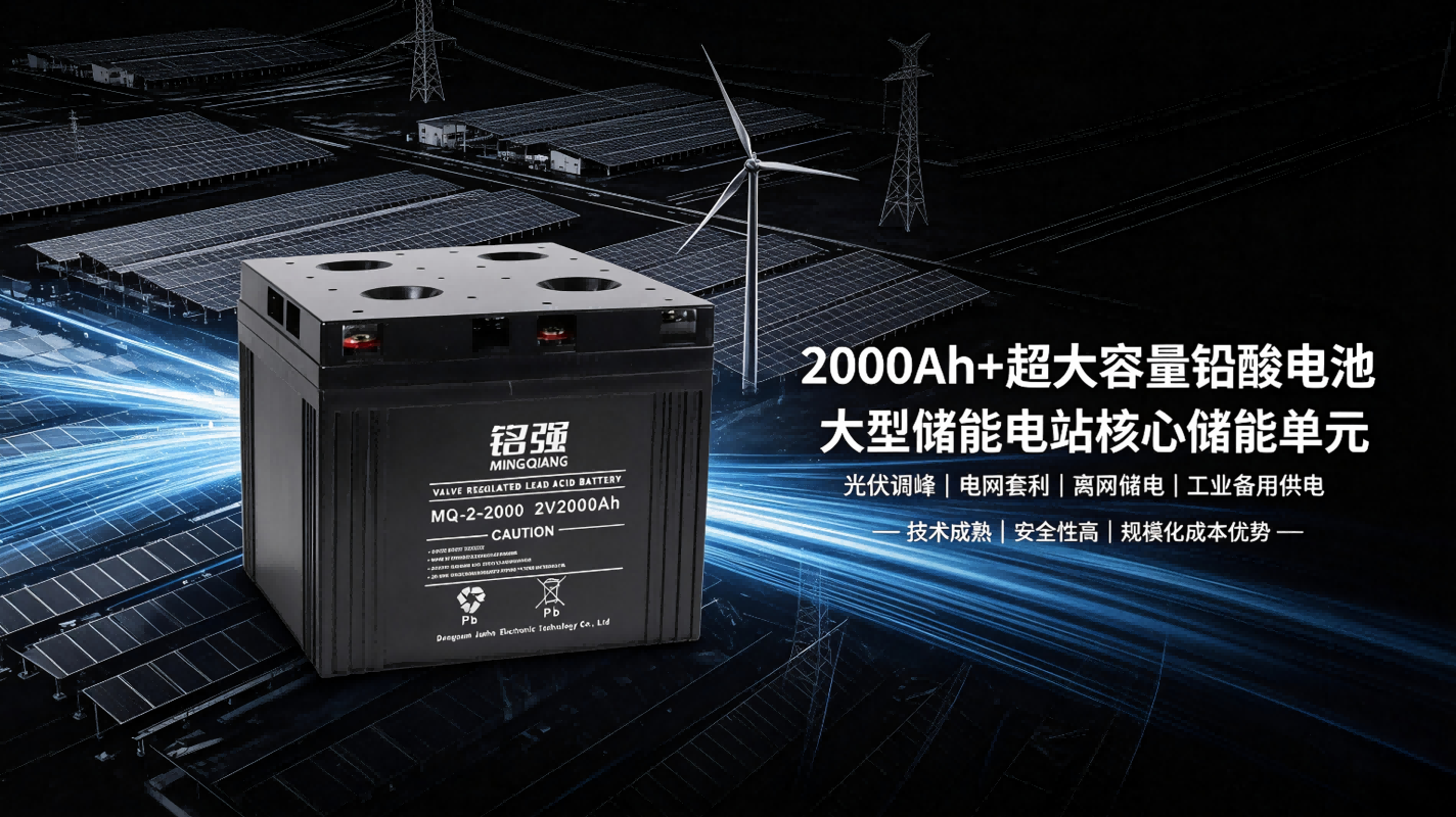 2000Ah+超大容量铅酸电池：大型储能电站核心储能单元