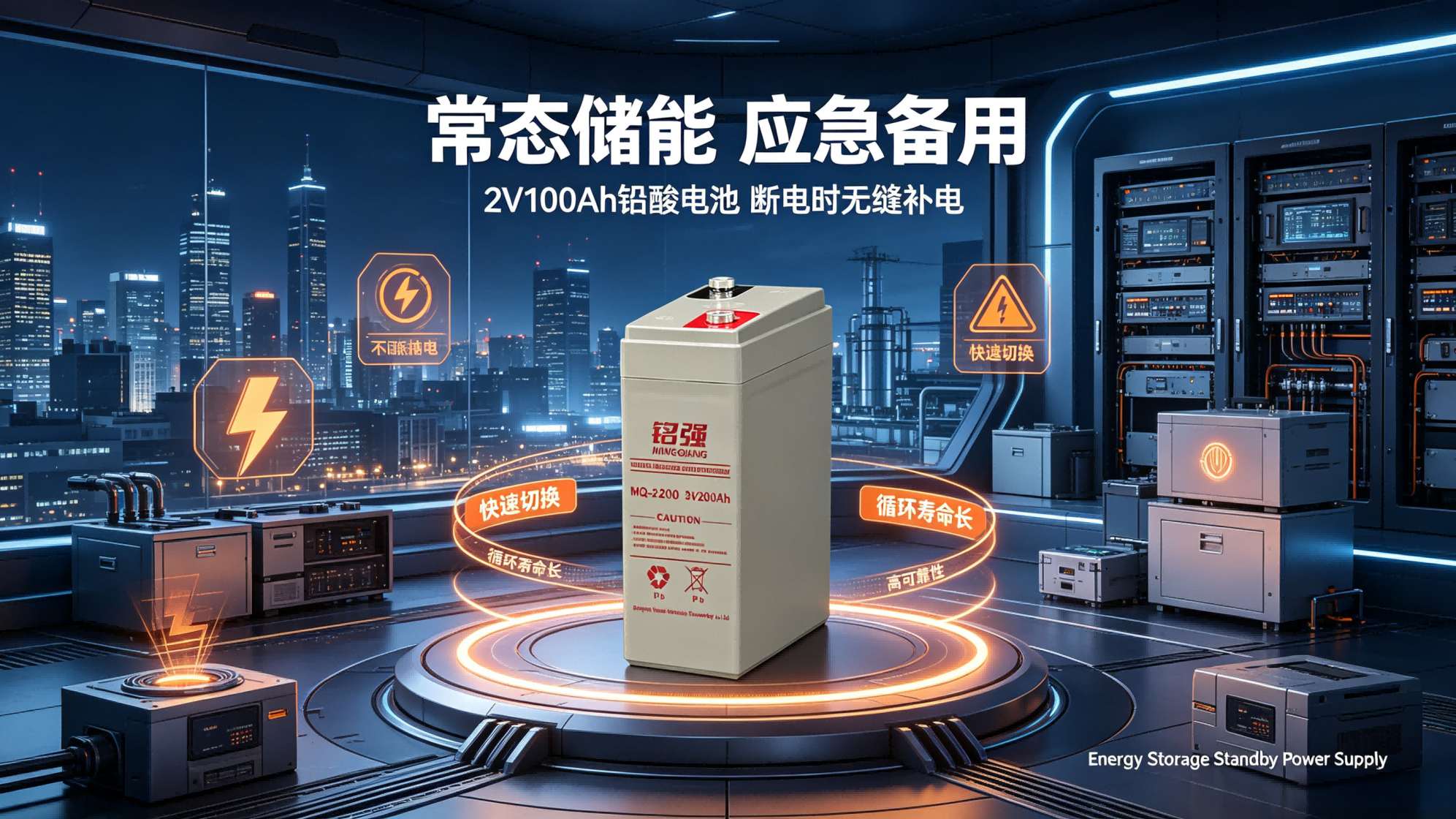 户外分布式储能场景下2V100Ah铅酸电池的实用价值